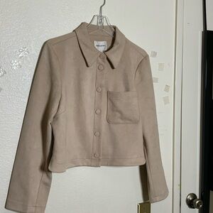 INDUSTRY Neutral Tan Button-Front Jean Jacket